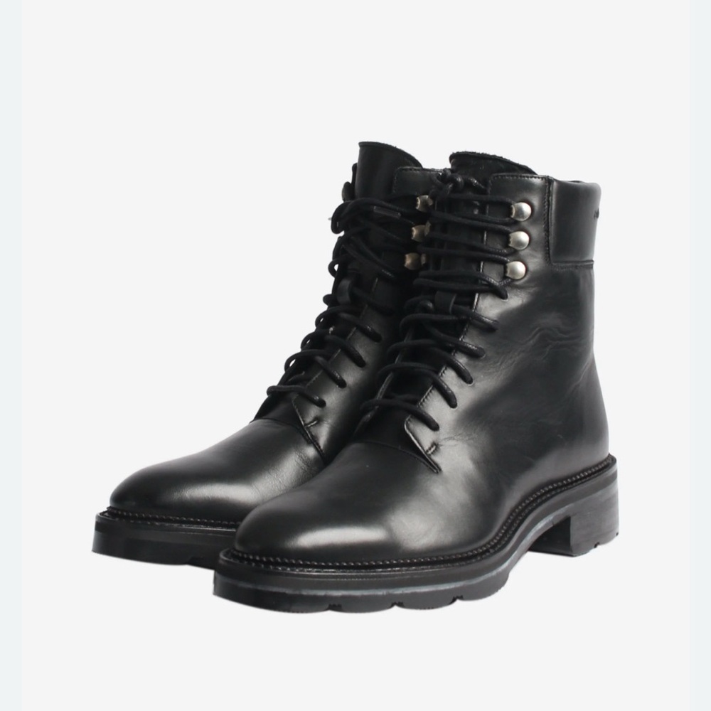 Alexander Wang Black Andy Hiker Emboss Logo Boot 39